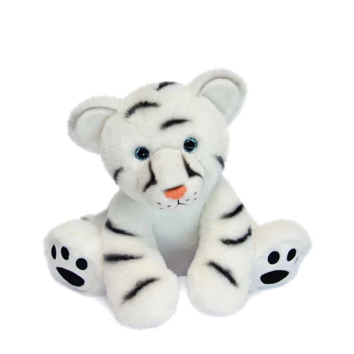 Doudou bébé tigre des neiges 25cm