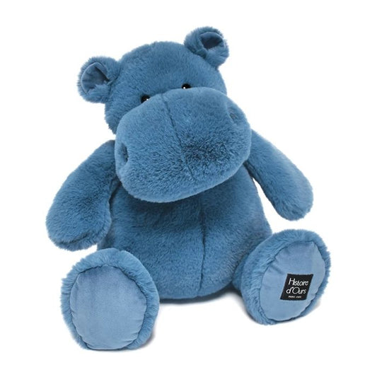 Doudou hippopotame, bleu 40cm