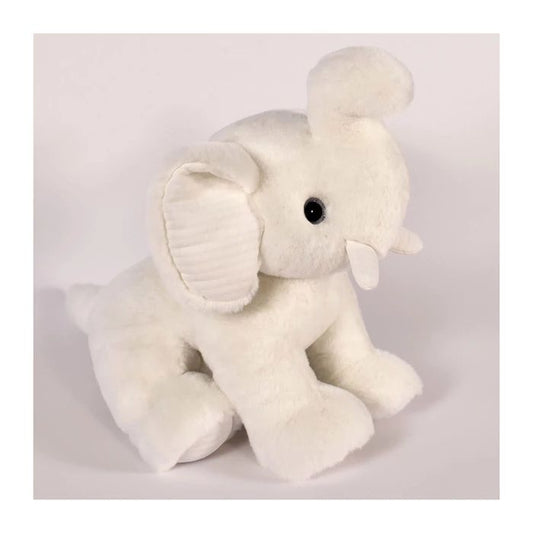 Doudou Preppy Chic éléphant, blanc 45cm
