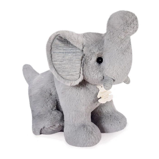 Doudou Preppy Chic éléphant, gris 35cm