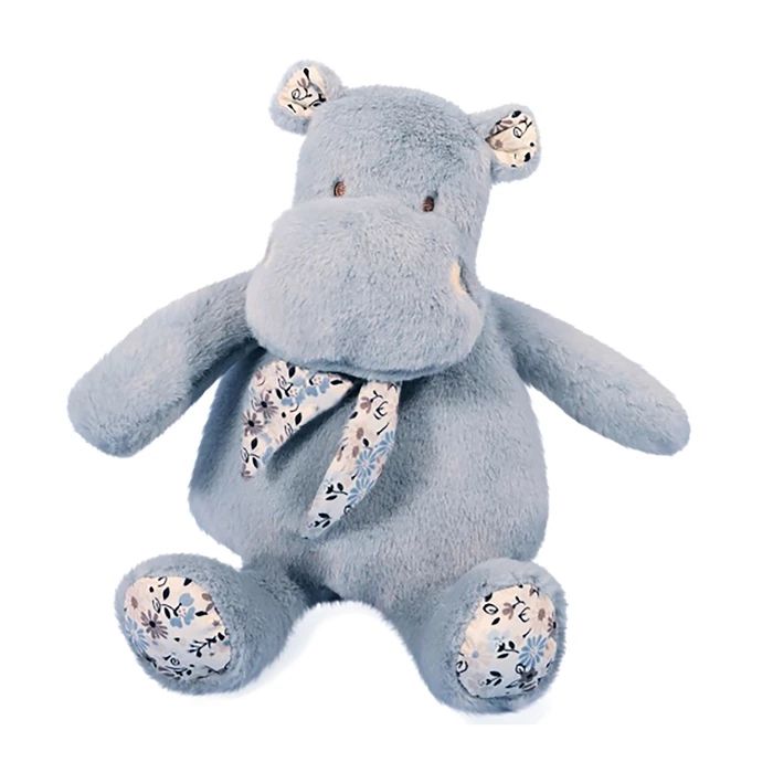 Doudou Hippo Bandana, light blue 22cm