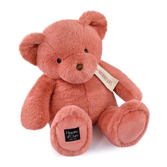 Doudou ours Nounours, rose 40cm