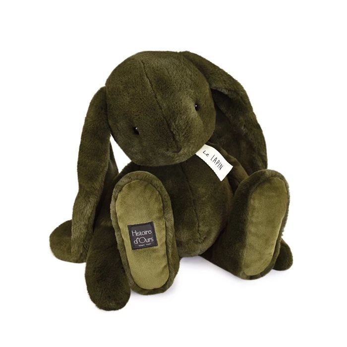 Doudou lapin, kaki 50cm