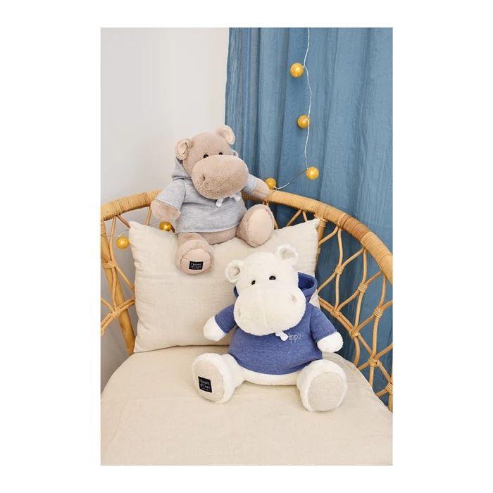 Doudou Hippo, beige mit Sweatshirt 45cm