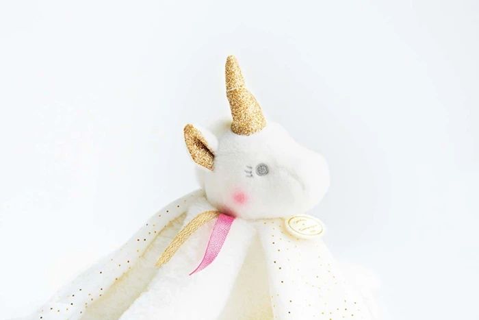 Doudou Schmusetuch Einhorn,gold 22cm