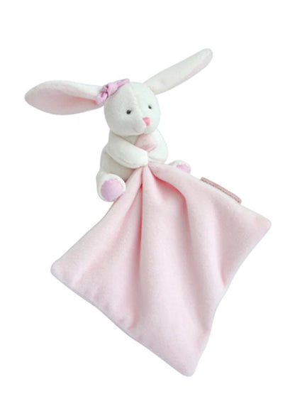 Doudou lapin avec doudou, rose 10cm