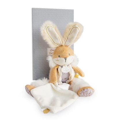 Doudou lapin avec doudou, blanc