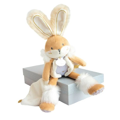 Doudou lapin avec doudou, blanc