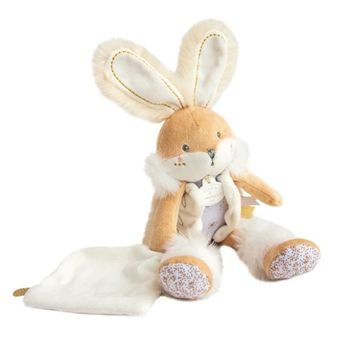 Doudou lapin avec doudou, blanc