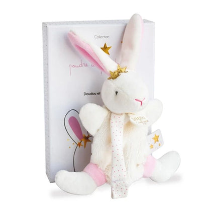 Doudou rabbit star comforter with pacifier chain 15cm