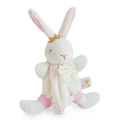 Doudou Hase Stern Schmusetuch mit Schnullerkette 15cm