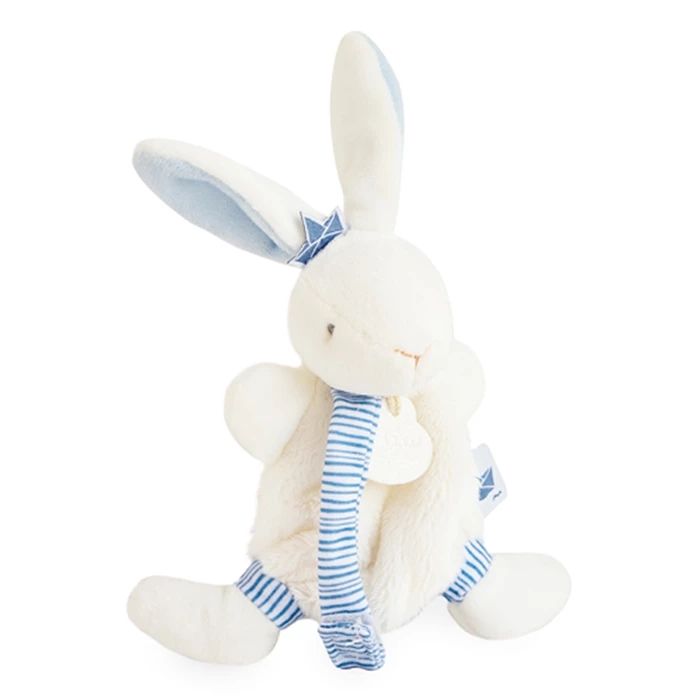 Doudou rabbit sailor comforter with pacifier chain