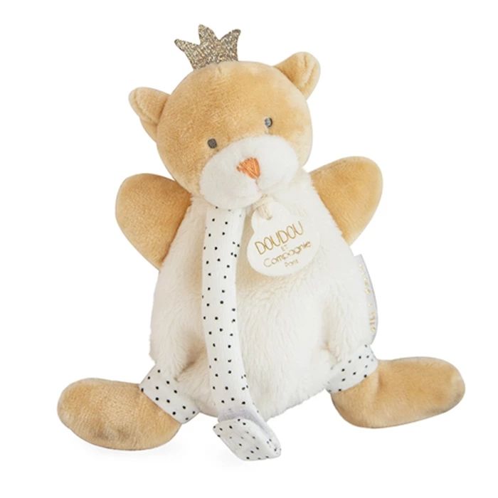 Doudou Petit Prince Ours doudou avec chaîne tétine 15cm