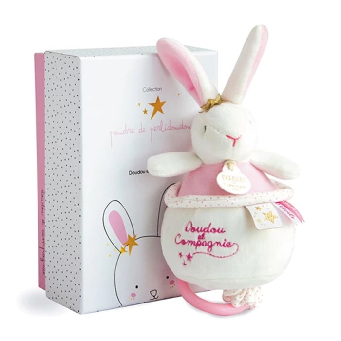 Doudou musical toy rabbit star 14cm