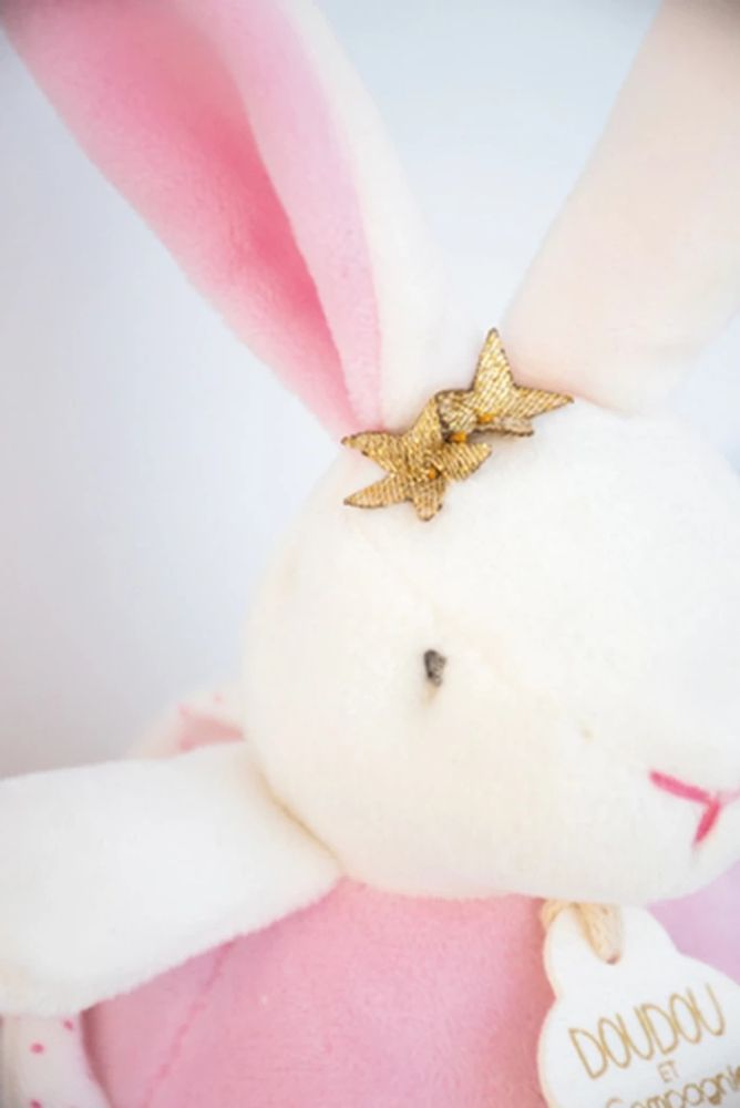 Doudou musical toy rabbit star 14cm