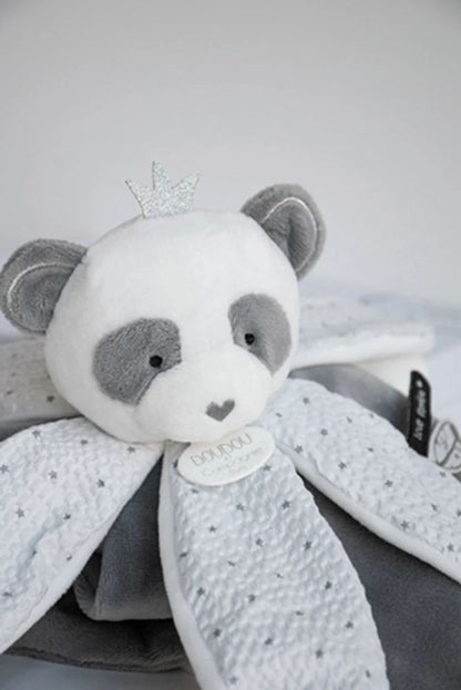 Doudou Traumfänger Panda Schmusetuch Blüte 26cm