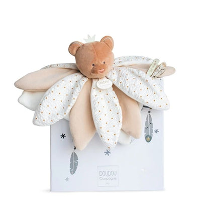 Doudou Traumfänger Bär Schmusetuch Blüte 26cm