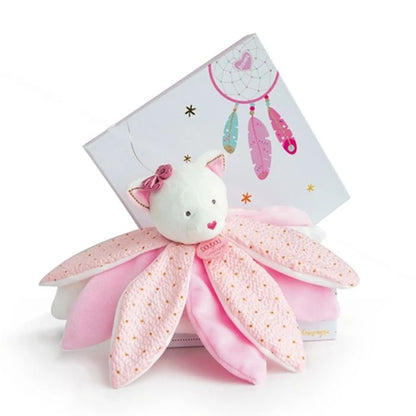 Doudou attrape rêves chat doudou fleur 26cm