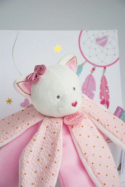 Doudou attrape rêves chat doudou fleur 26cm