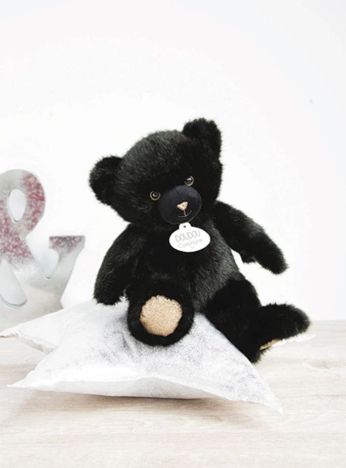 Doudou collection ours, noir 30cm