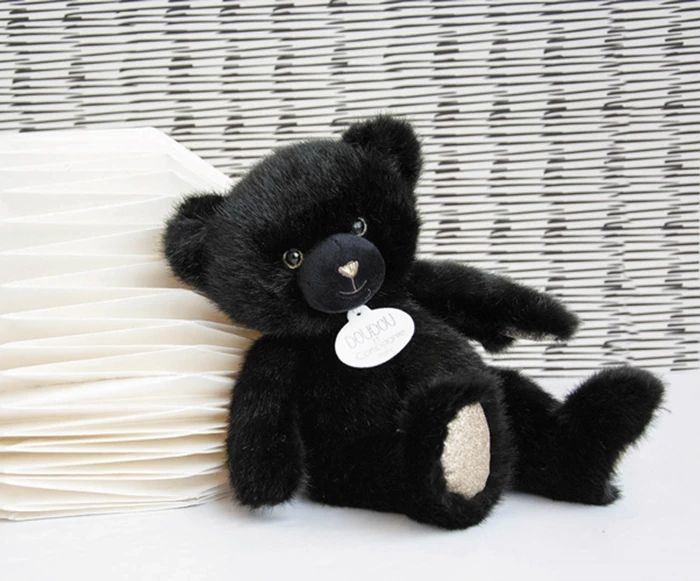 Doudou collection ours, noir 30cm