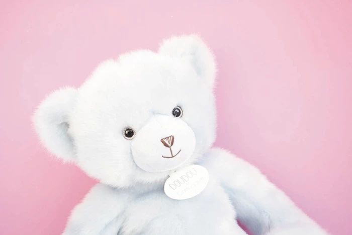 Doudou collection ours, bleu clair 37cm**