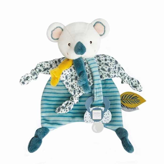 Doudou Koala comfort blanket with pacifier holder 20cm