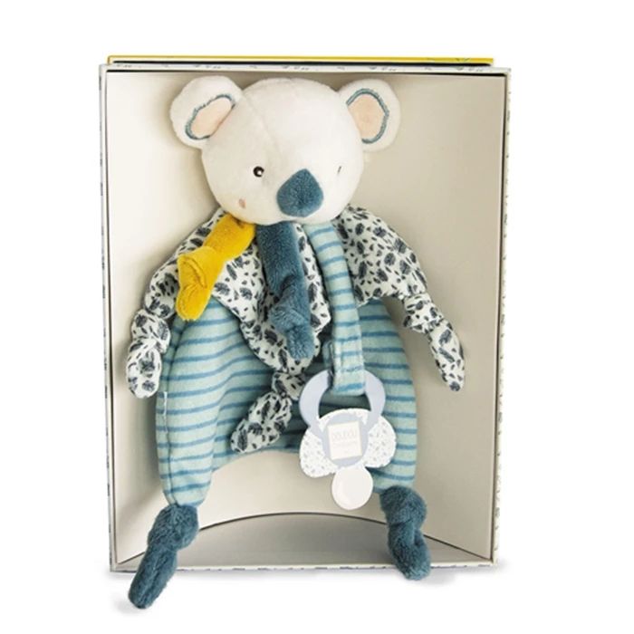 Doudou Koala comfort blanket with pacifier holder 20cm