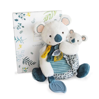 Doudou Koala mit Baby und Beissring 25cm