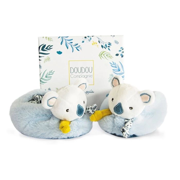 Doudou pieds koala avec hochet 0-6M