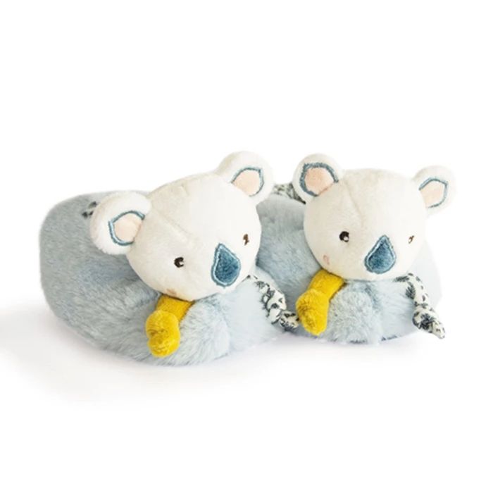 Doudou pieds koala avec hochet 0-6M