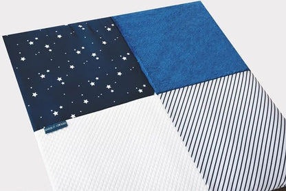 Doudou tapis câlin bleu 100x100cm