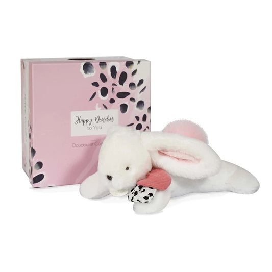 Doudou Happy Blush rabbit pink 25cm