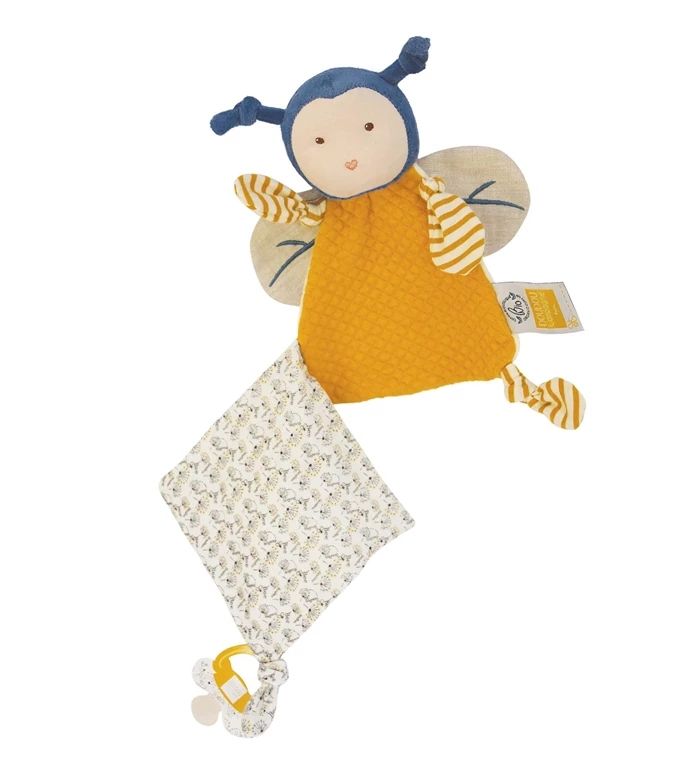 Doudou doudou abeille bio 17cm