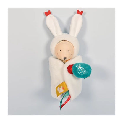 Doudou Papillote lapin doudou 28cm