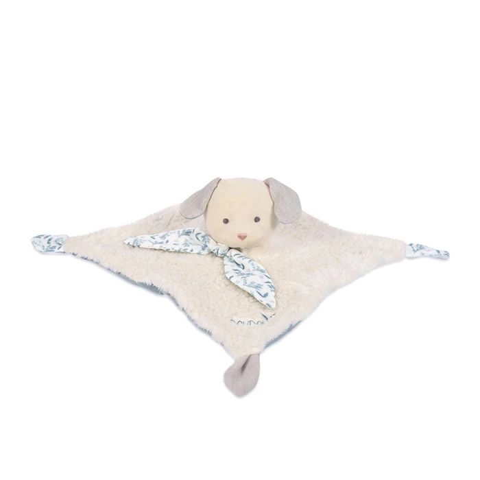 Doudou organic dog cuddle blanket, blue 25cm