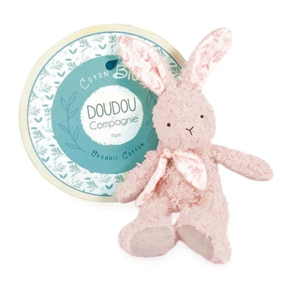 Doudou organic rabbit, pink 25cm