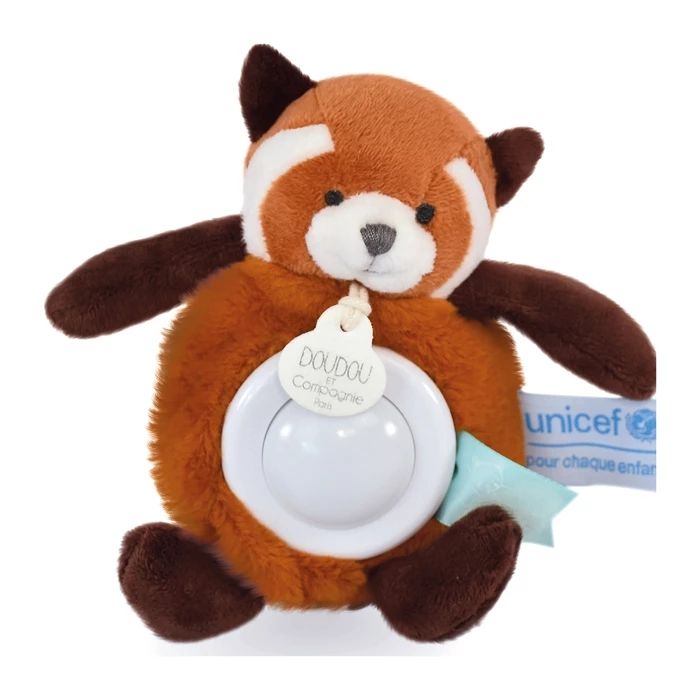 Doudou Unicef ​​veilleuse Panda Rouge 15cm