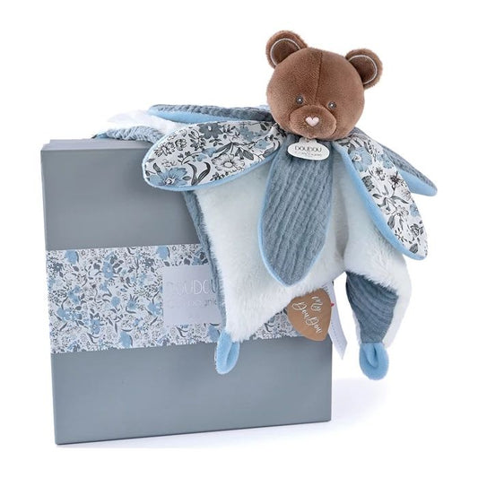 Doudou cuddly blanket bear blossom 27cm