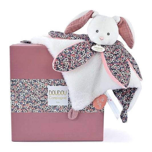Doudou cuddly blanket rabbit blossom 27cm