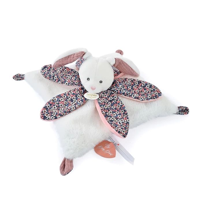 Doudou doudou lapin fleur 27cm