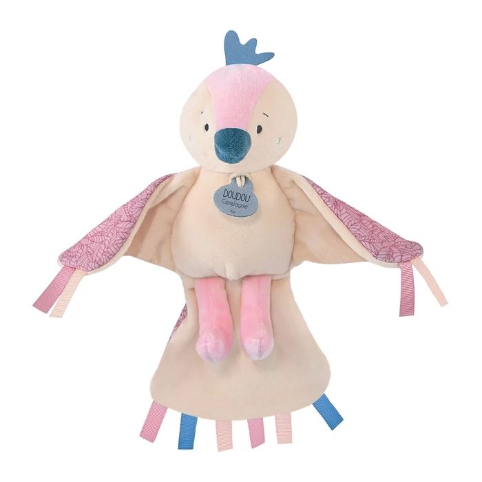 Doudou Vogel Cui-Cui rosa (mit Zwitschern) 22cm