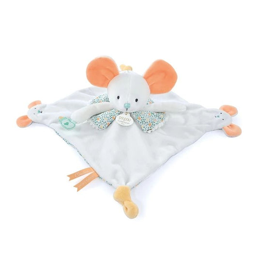 Doudou cuddly blanket mouse with finger puppet 30cm