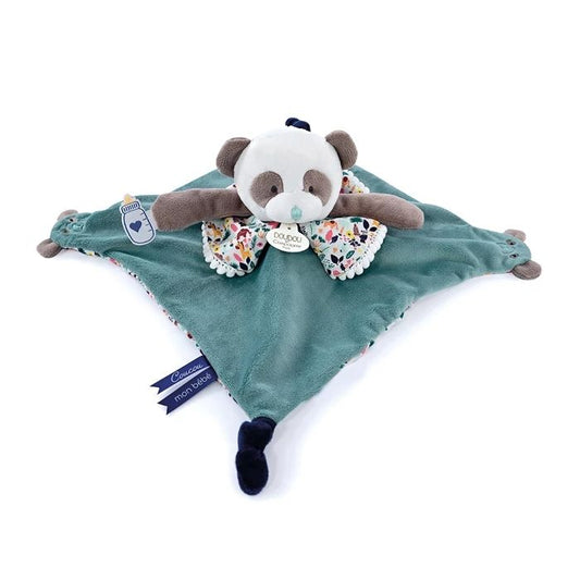 Doudou cuddle blanket panda with finger puppet 30cm