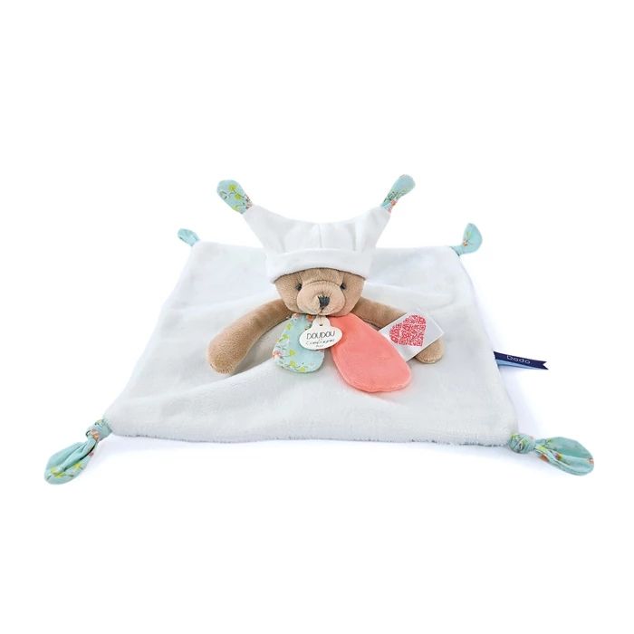 Doudou doudou ours jour &amp; nuit, blanc 25cm