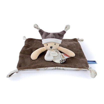 Doudou cuddly blanket bear day&amp;night, taupe 25cm