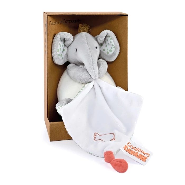 Doudou éléphant avec doudou 15cm