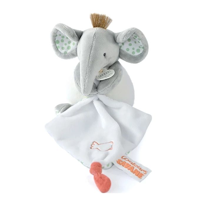 Doudou elephant with comforter 15cm