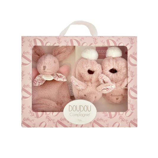 Geschenkset Hase rosa, 0-6M