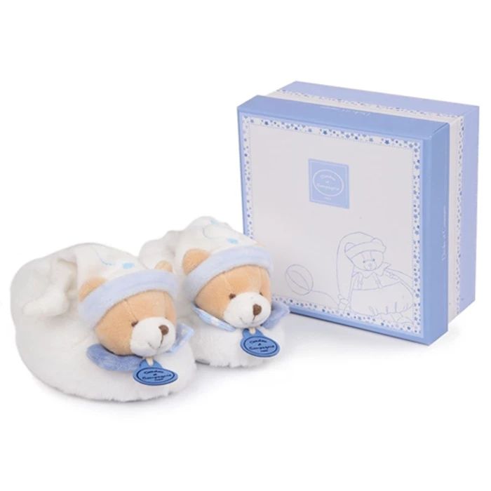 Doudou footies petit ours avec hochet 6-12M